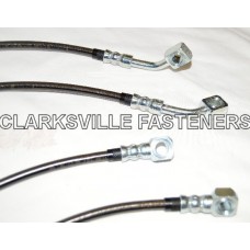 Trailblazer SS stainless steel brake hose set -BLACK